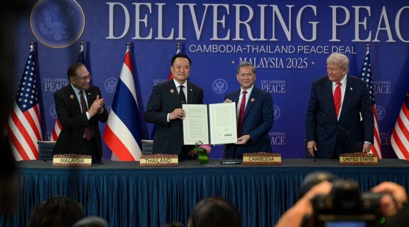 สันติภาพไทย-กัมพูชา “อนุทิน-ฮุนมาเนต”ลงนามในสัญญญา “ทรัมป์-อัลวาร์” ร่วมเป็นพยาน!!